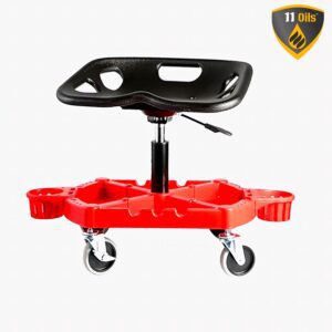 11oils AutoCare Rolling Mechanic Creaper Seat with Stool