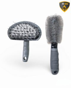 11oils AutoCare Tyre Rim Cleaning Brush and Alloy Wheel Cleaning Brush – Set of 2