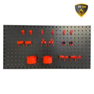 11oils AutoCare Metal Peg Board Panel Garage, Holes Heavy Duty